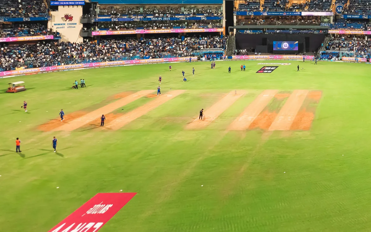 Cricket field at Wankhede Stadium in Mumbai illustrating sports event information
